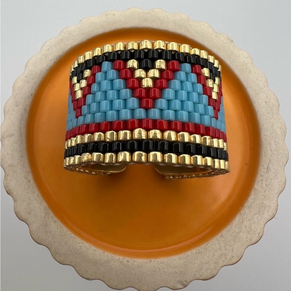 Stylish Miyuki Beaded Adjustable Rings - Boho Chic Statement Rings - Picture 13 of 14